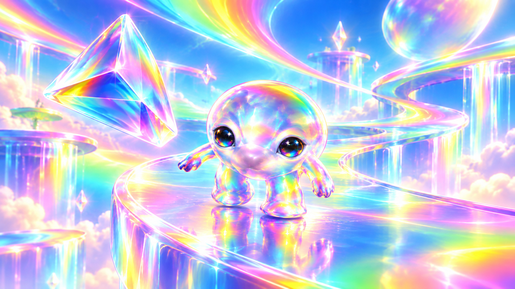 Mini Prism on a rainbow crystal road